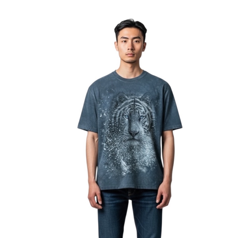 The Mountain Tiger Print Graphic Nature Animal Tee